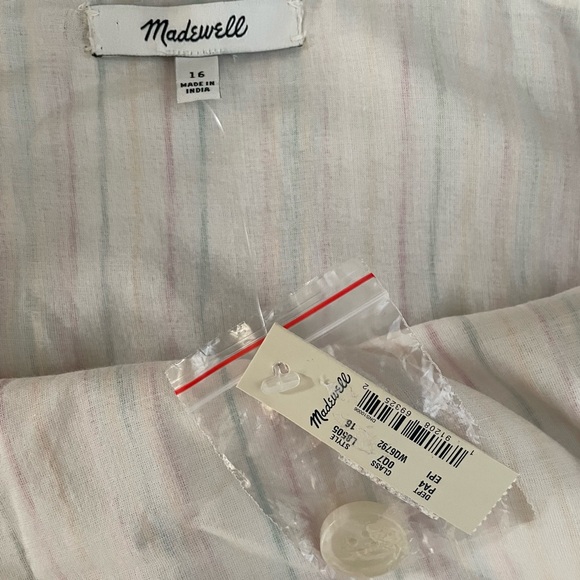 MAKE AN OFFER 💐 Madewell Cotton Striped Midi Dress - Picture 4 of 5